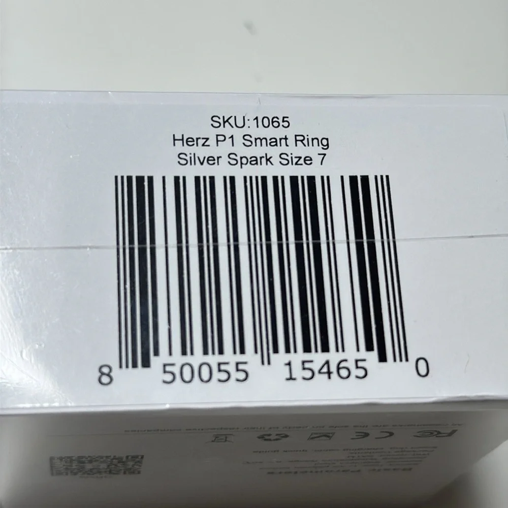 Smart ring basic parameters BNIB UNUSED UNOPENED Silver Spark size 7